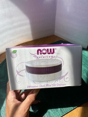 New In Box NOW Solutions Ultrasonic Dual Mist Oil Diffuser 8.45 fl oz Capacity